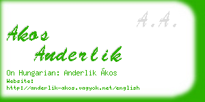 akos anderlik business card